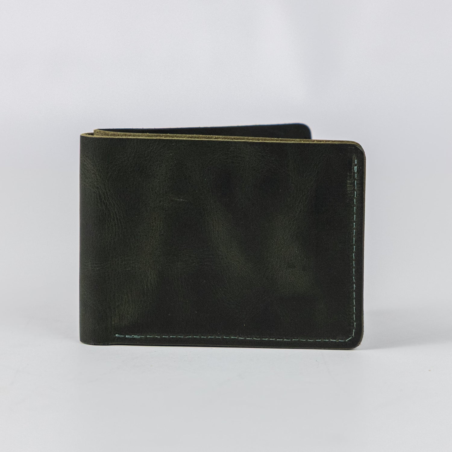 Green Dublin Billfold- leather billfold wallet - mens leather bifold wallet - KMM &amp; Co.