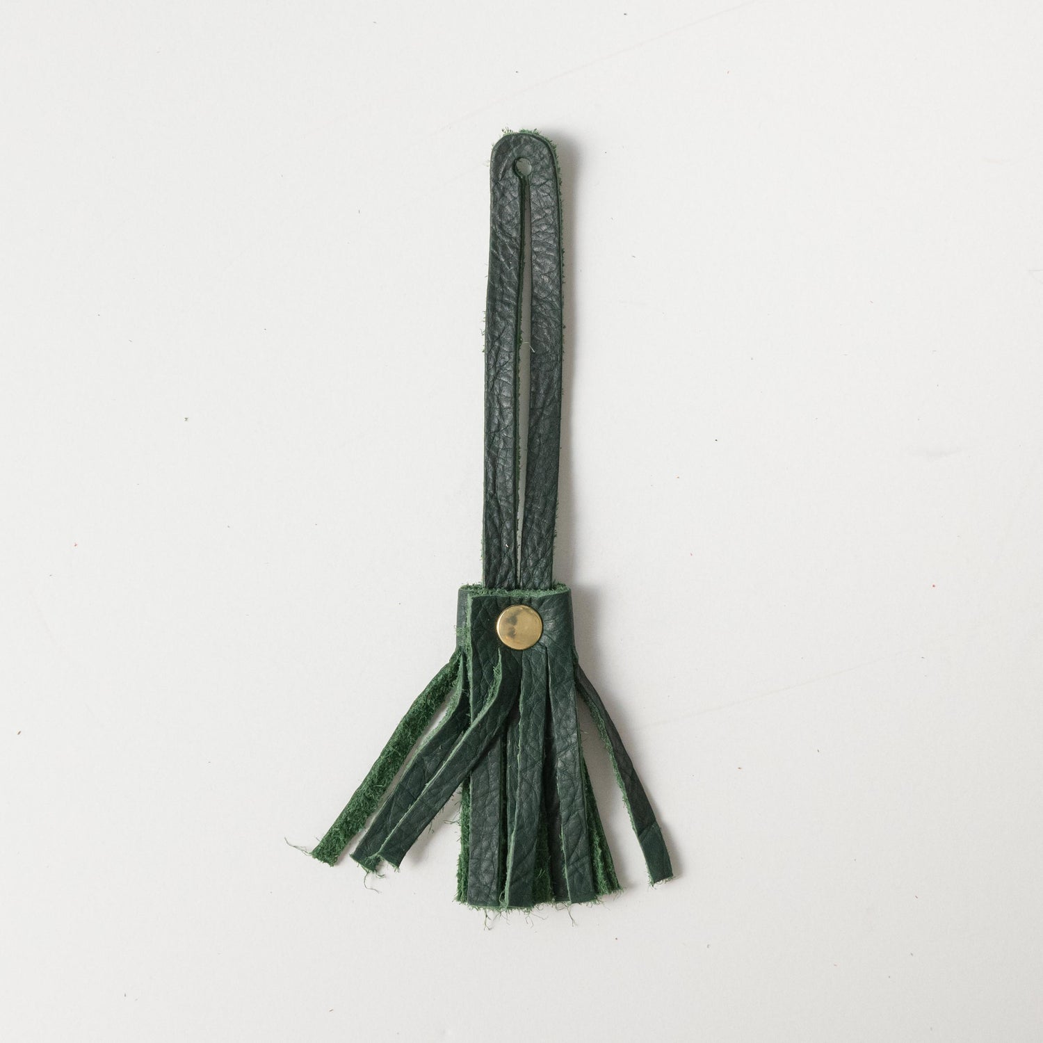 Green Kodiak Mini Tassel- leather tassel keychain - KMM &amp; Co.