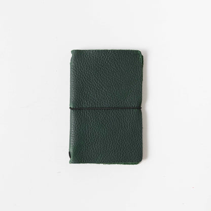 Green Kodiak Travel Notebook- leather journal - leather notebook - KMM &amp; Co.