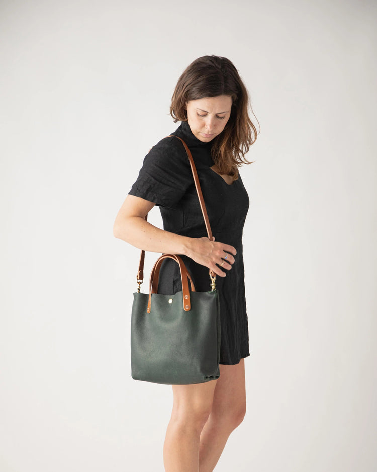Leather Tote Bag: Tan Kodiak Mini Tote | leather bags by KMM & Co.