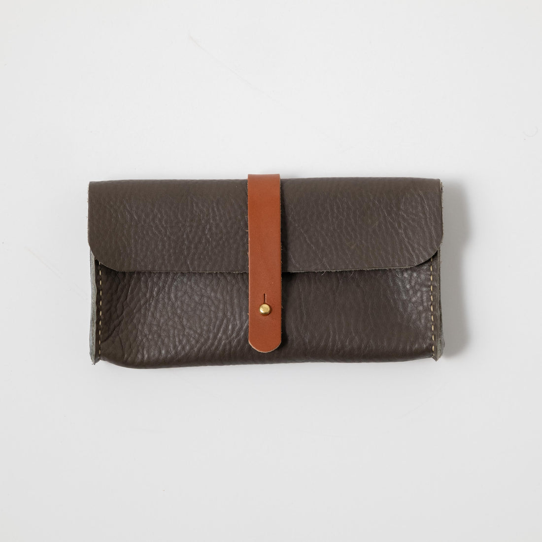 Grey Cypress Clutch Wallet- leather clutch bag - leather handmade bags - KMM &amp; Co.