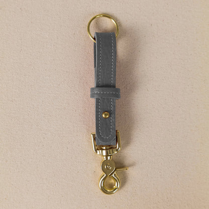 Grey Cypress Key Lanyard- leather keychain for men and women - KMM &amp; Co.