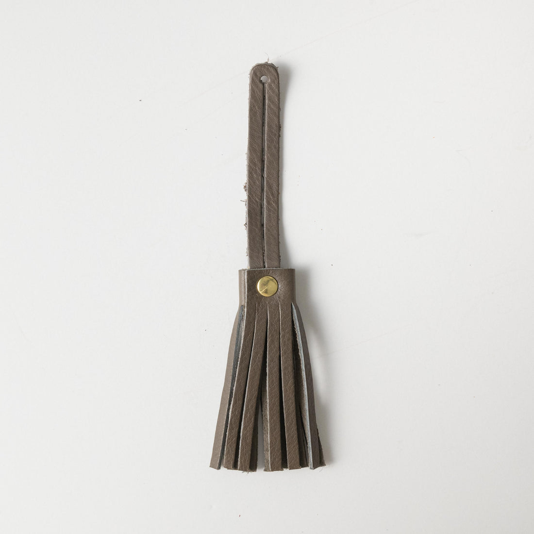 Grey Cypress Leather Tassel- leather tassel keychain - KMM &amp; Co.