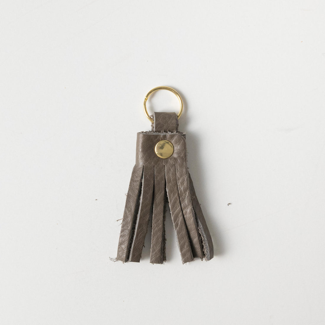Grey Cypress Tassel Keychain- leather tassel keychain - KMM &amp; Co.
