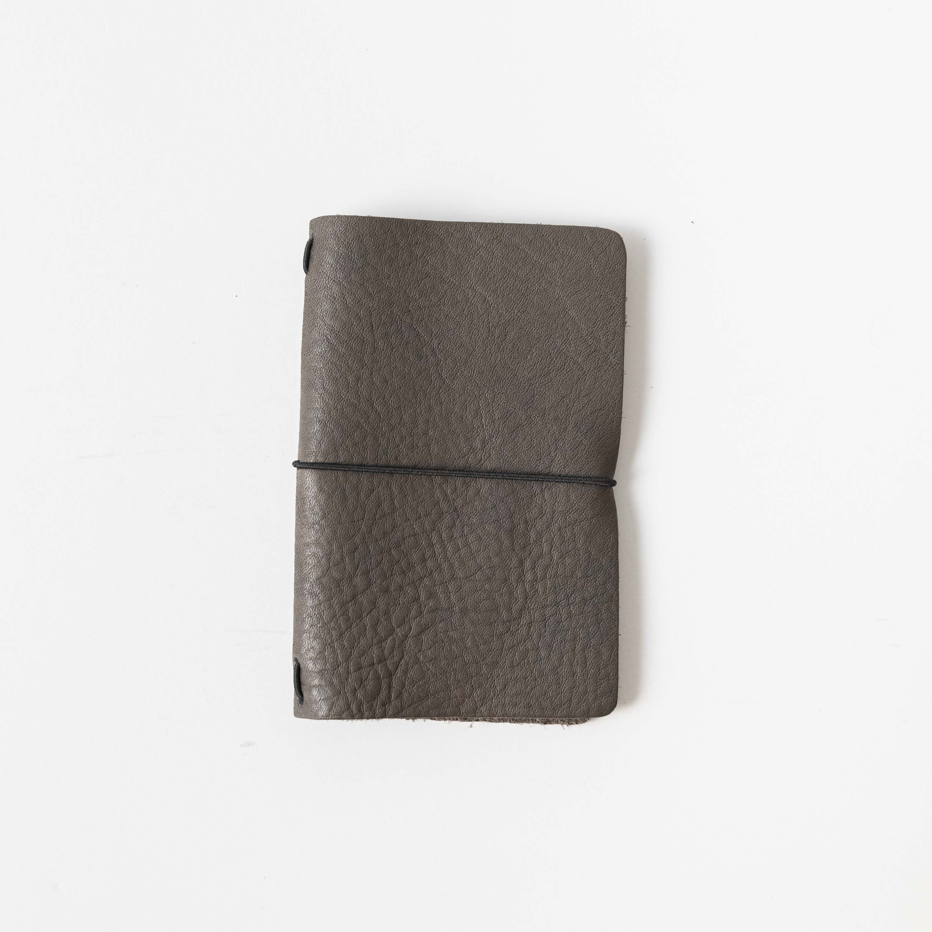 Grey Cypress Travel Notebook- leather journal - leather notebook - KMM &amp; Co.