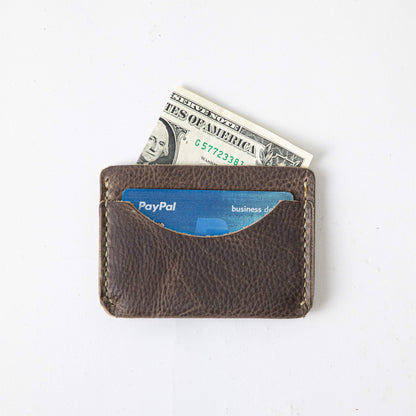 Grey Kodiak Card Case- mens leather wallet - leather wallets for women - KMM &amp; Co.