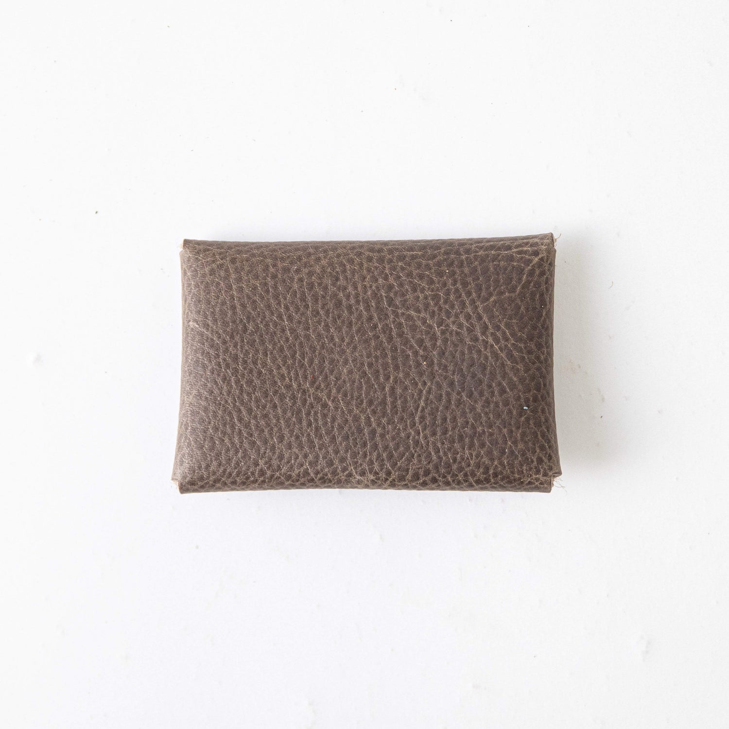 Grey Kodiak Card Envelope- card holder wallet - leather wallet made in America at KMM &amp; Co.