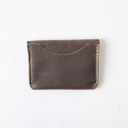Grey Kodiak Flap Wallet- mens leather wallet - handmade leather wallets at KMM &amp; Co.