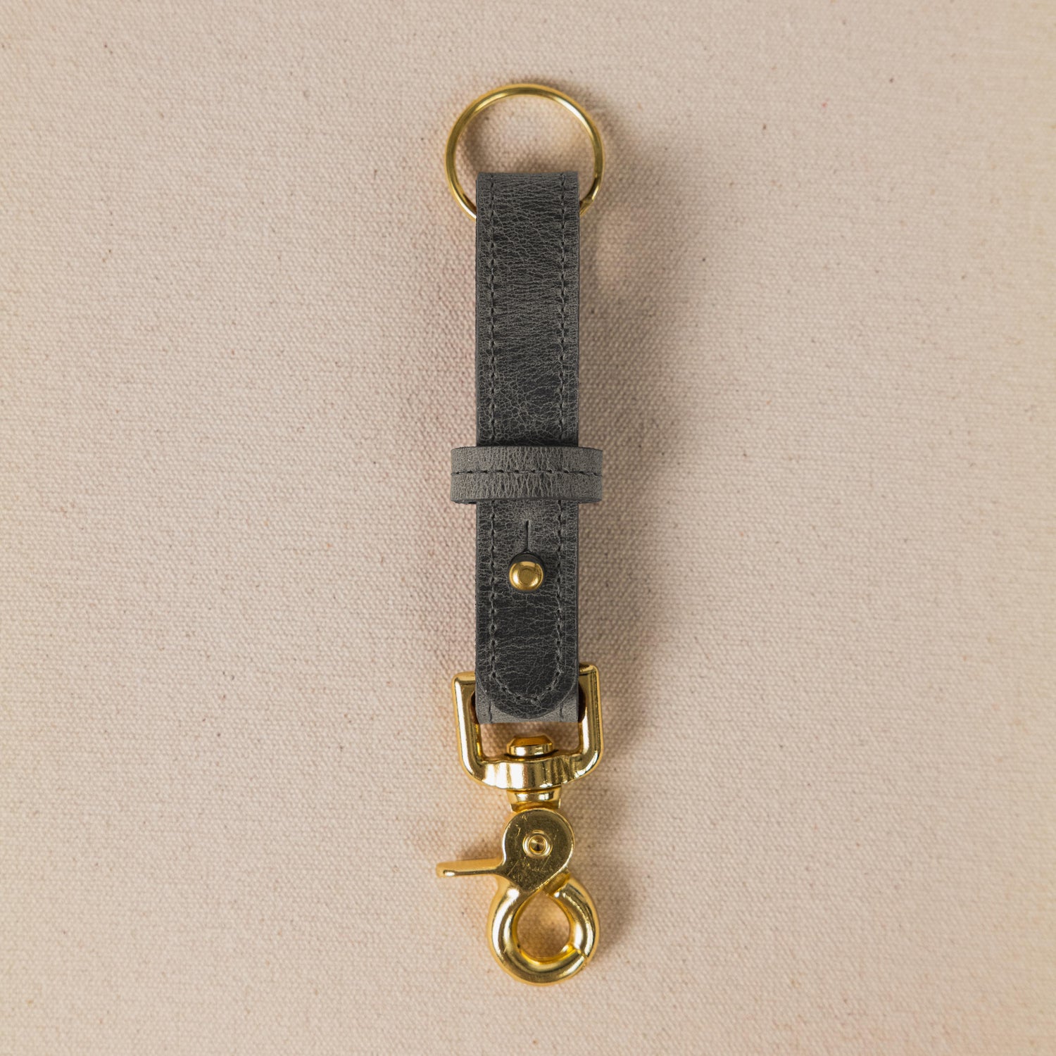 Grey Sky Key Lanyard- leather keychain for men and women - KMM &amp; Co.
