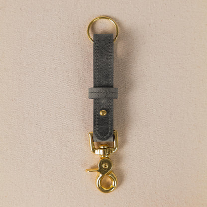 Grey Sky Key Lanyard- leather keychain for men and women - KMM &amp; Co.