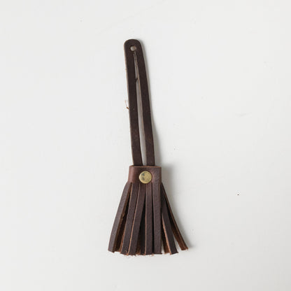 Hickory Mini Tassel- leather tassel keychain - KMM &amp; Co.