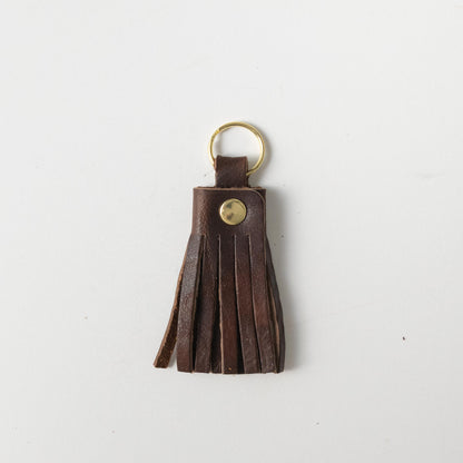 Hickory Tassel Keychain- leather tassel keychain - KMM &amp; Co.