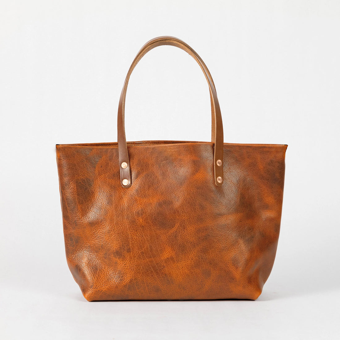 Honey Navajo Bison East West Tote- tan tote bag handmade in America