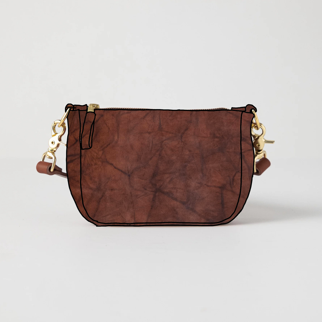 Tan Crunch Mini Crossbody Bag