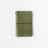 Italian Green Travel Notebook- leather journal - leather notebook - KMM & Co.