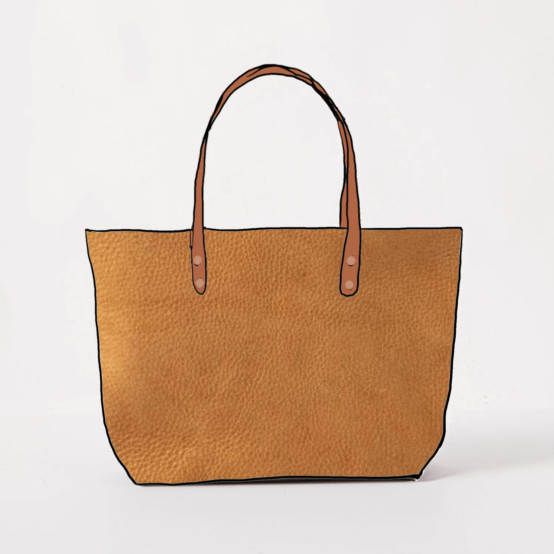 Italian Tan East West Tote