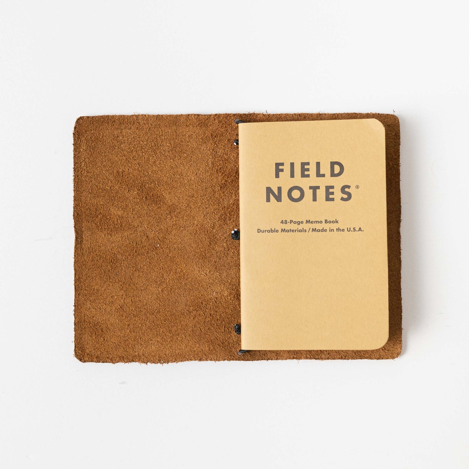 Italian Tan Travel Notebook- leather journal - leather notebook - KMM &amp; Co.
