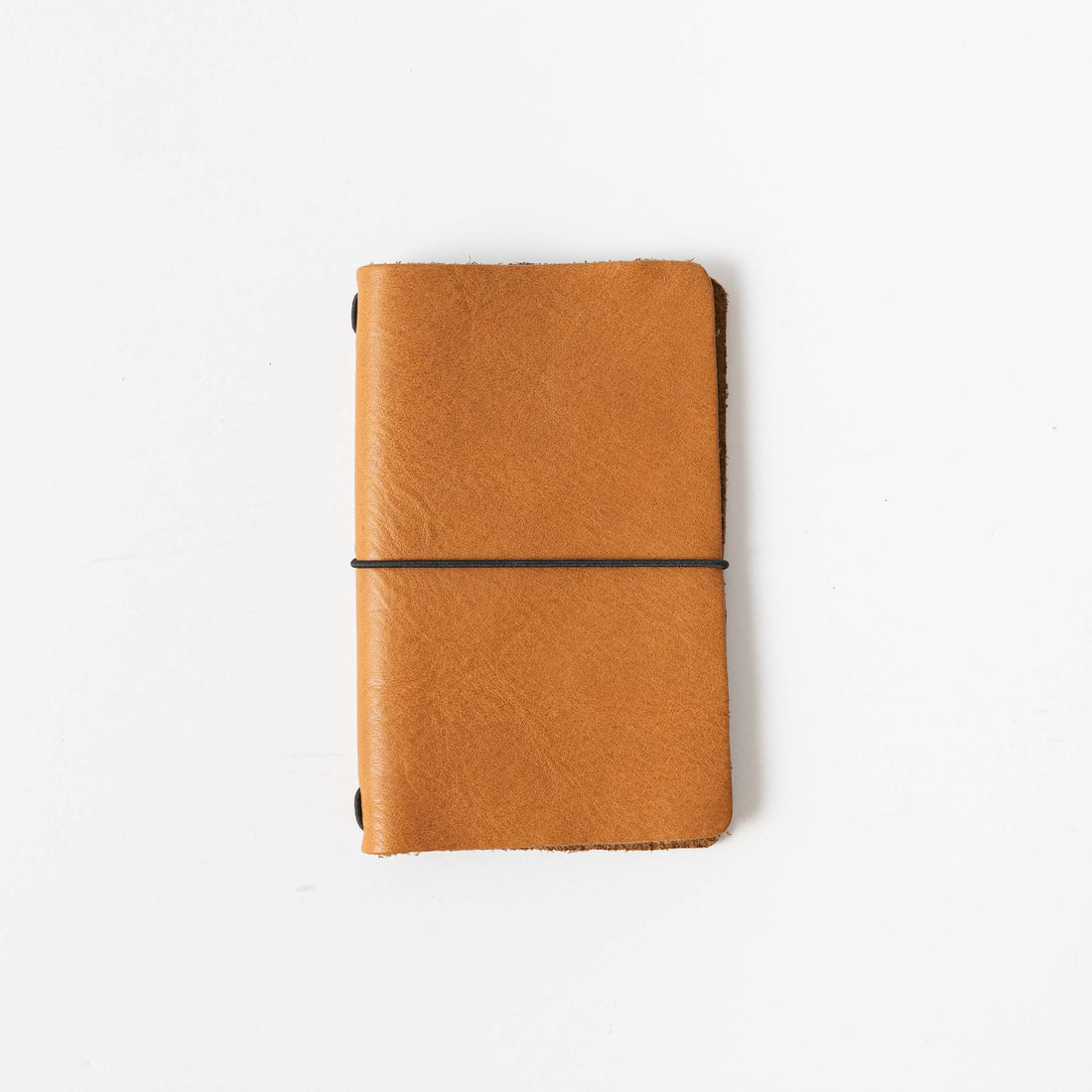 Italian Tan Travel Notebook- leather journal - leather notebook - KMM &amp; Co.
