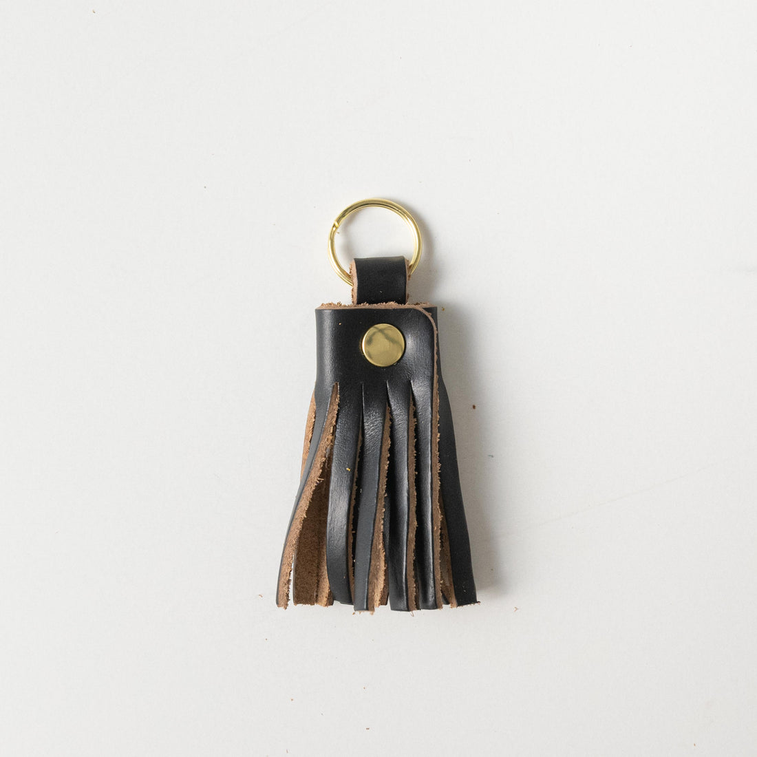 Andar The Tassel Keychain, Jet Black, Small, Leather