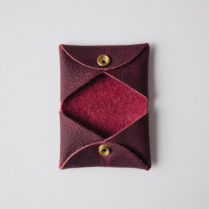 Kodiak Double Card Envelope- card holder wallet - leather wallet made in America at KMM &amp; Co.