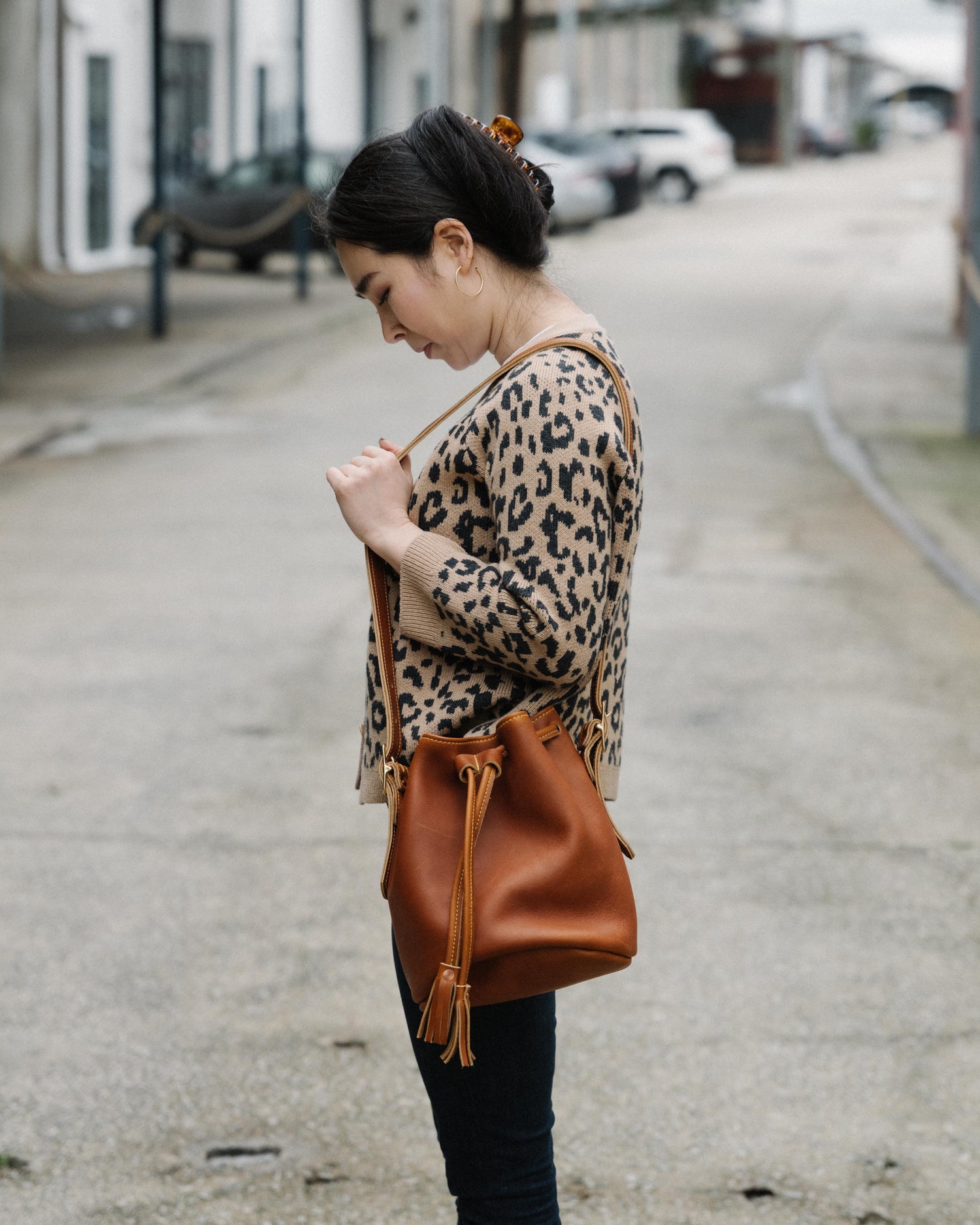 Scratch-and-Dent Cypress Bucket Bag