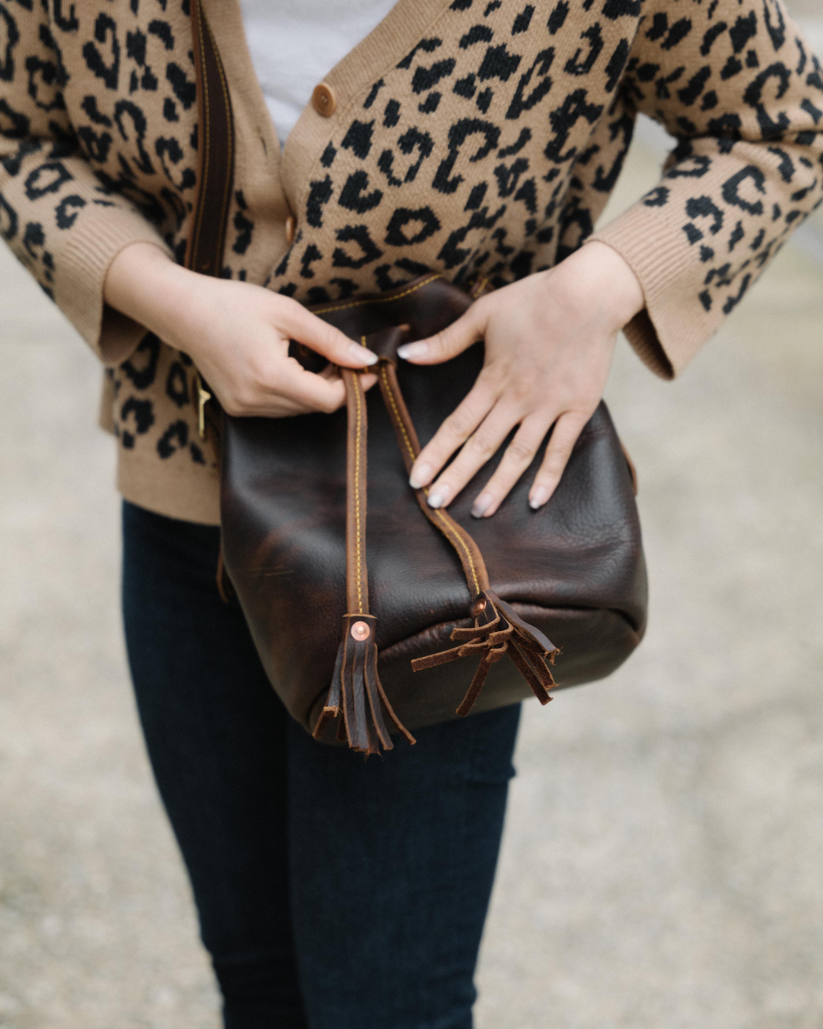 Scratch-and-Dent Brown Kodiak Bucket Bag