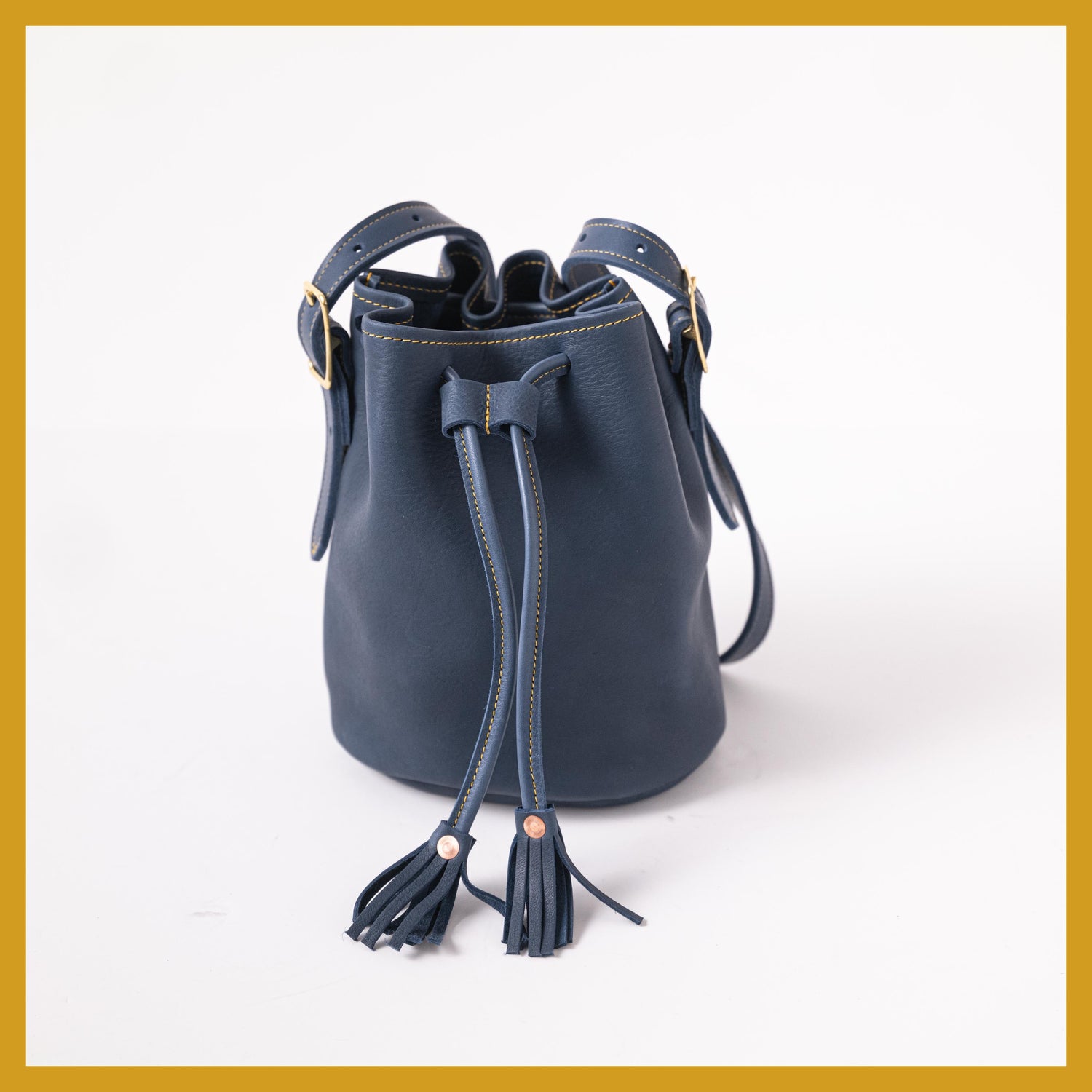 Scratch-and-Dent Blue Cypress Bucket Bag