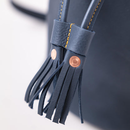 Scratch-and-Dent Blue Cypress Bucket Bag