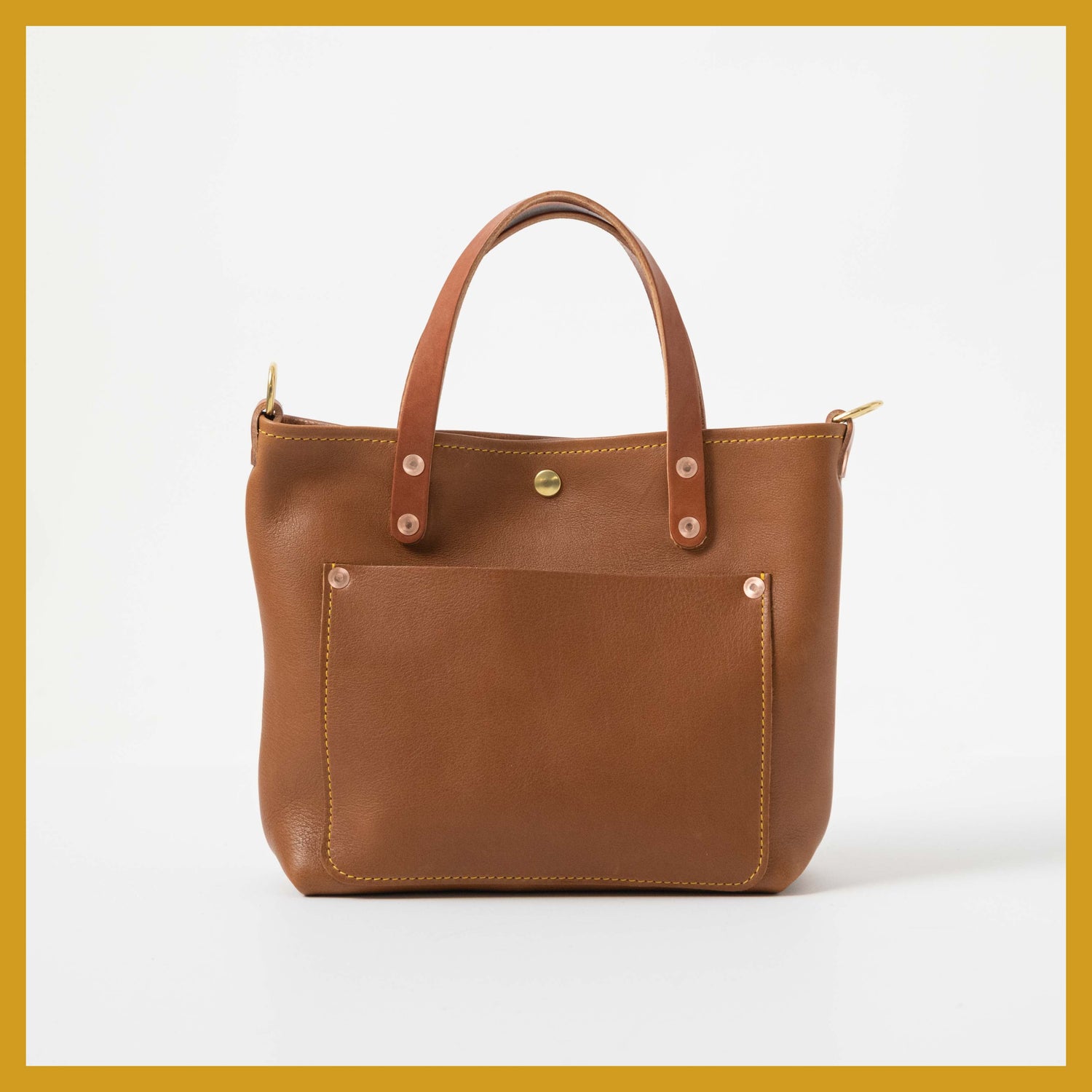 Scratch-and-Dent Cognac Cypress Mini Travel Tote
