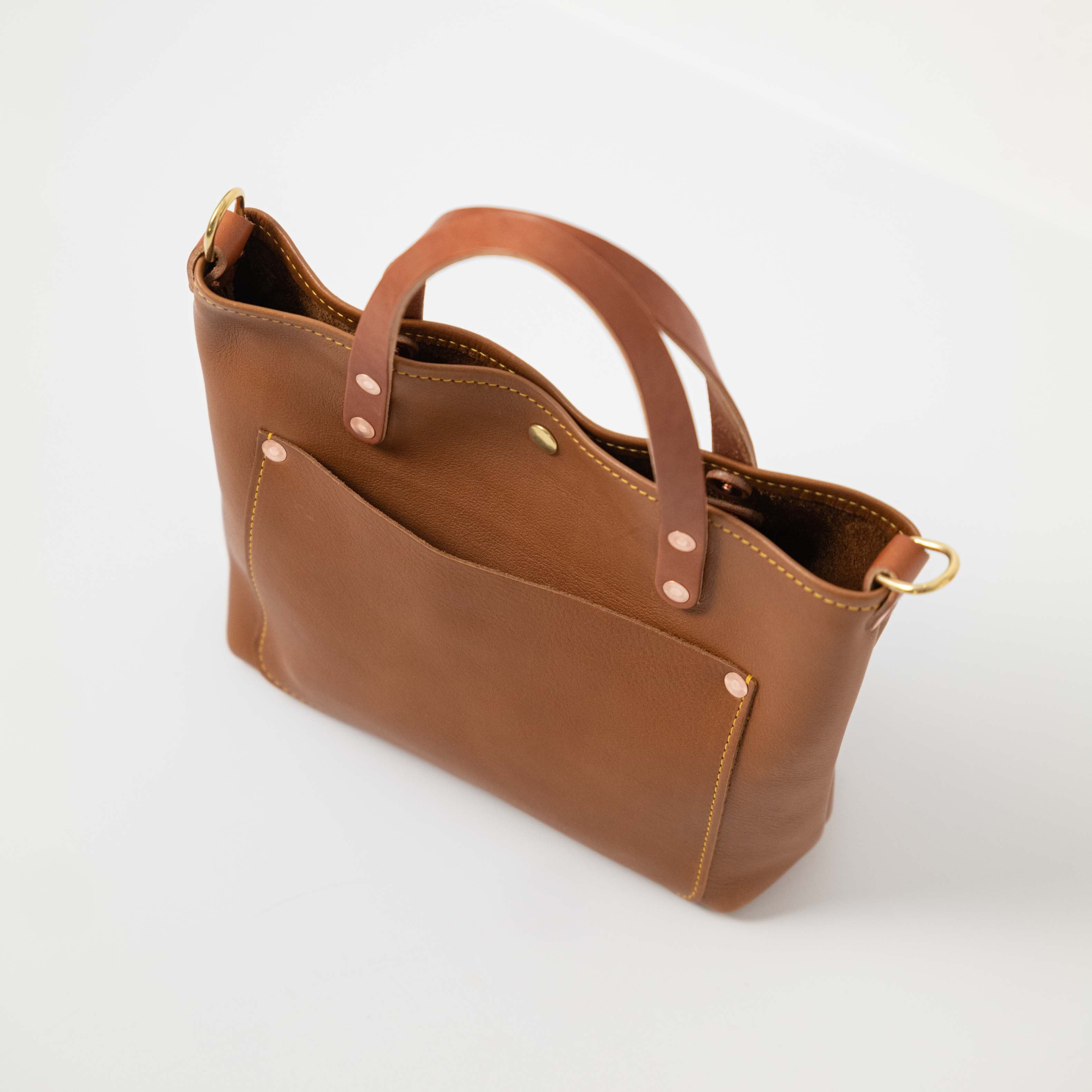 Scratch-and-Dent Cognac Cypress Mini Travel Tote
