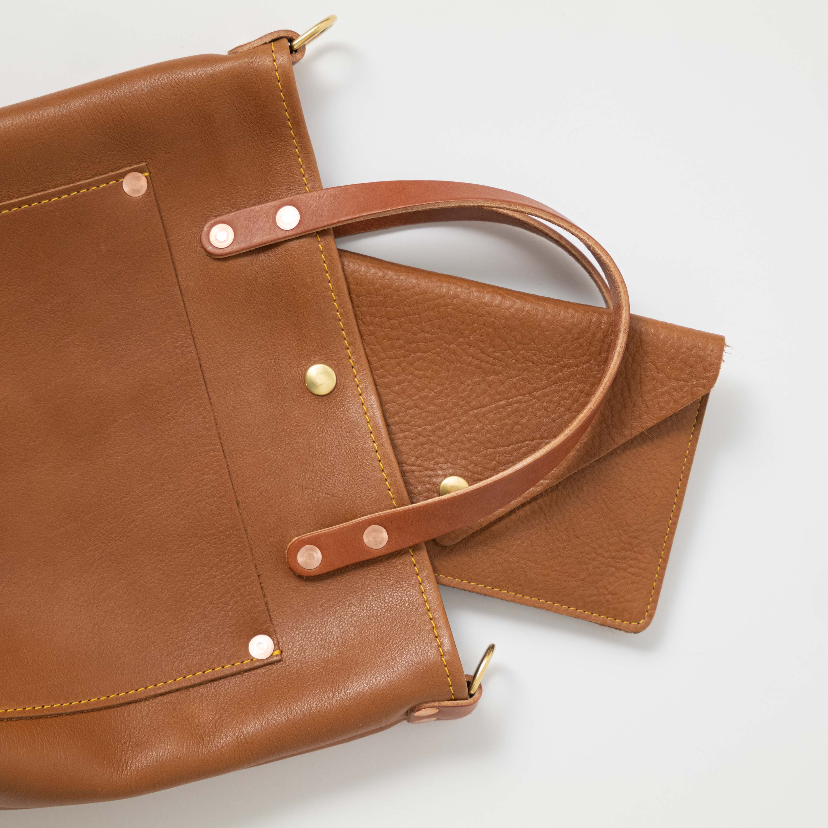 Scratch-and-Dent Cognac Cypress Mini Travel Tote