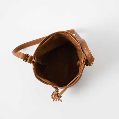 Scratch-and-Dent Cognac Cypress Bucket Bag