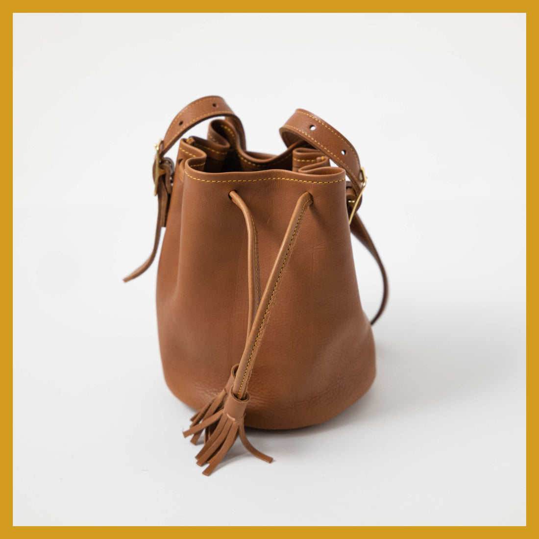 Scratch-and-Dent Cognac Cypress Bucket Bag