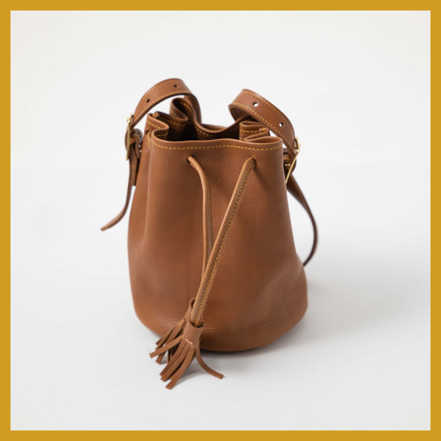 Scratch-and-Dent Cognac Cypress Bucket Bag