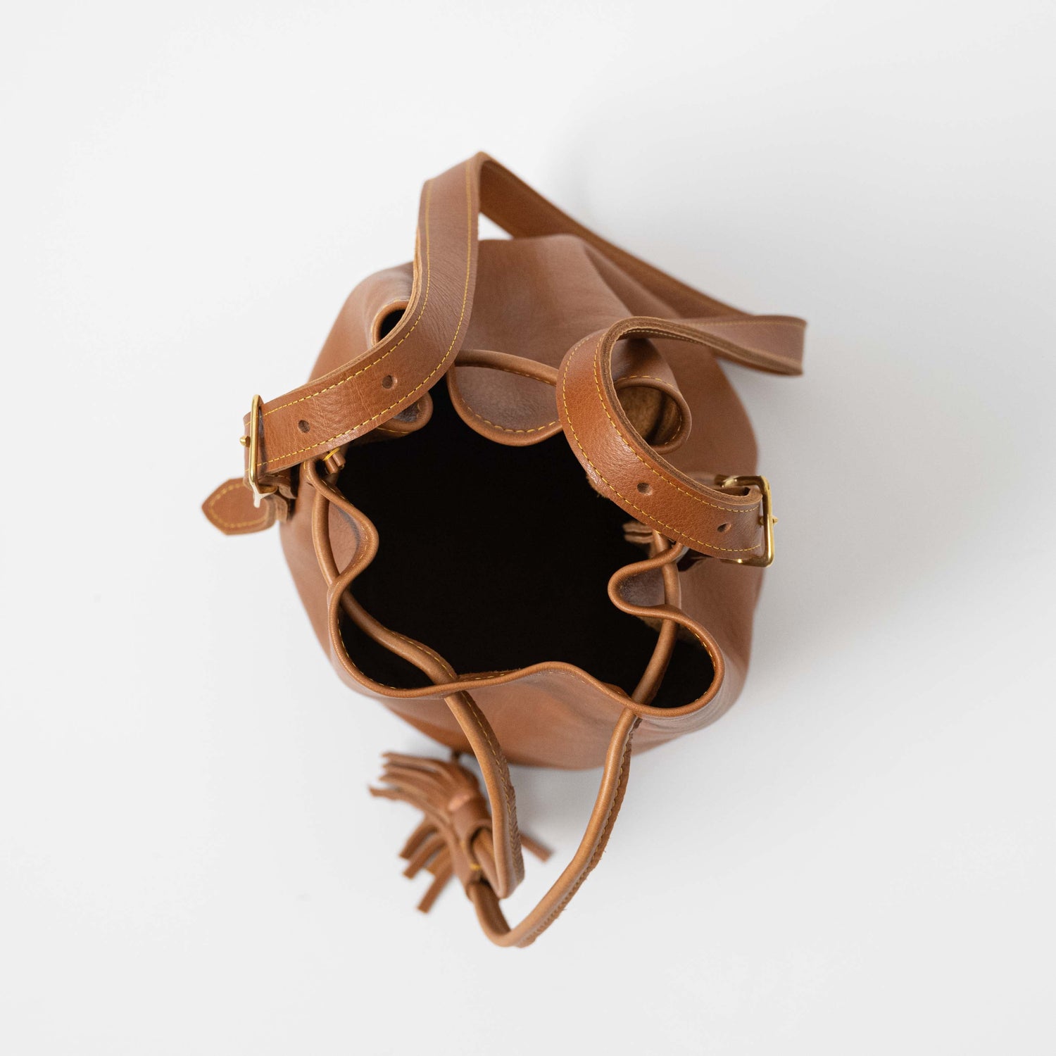 Scratch-and-Dent Cognac Cypress Bucket Bag