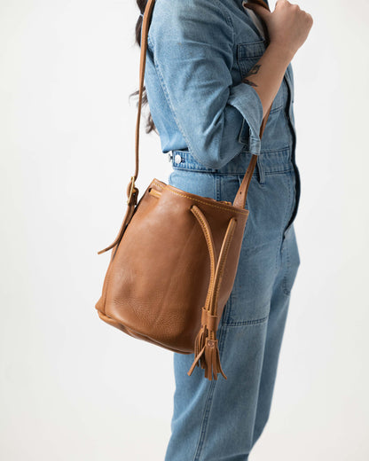Scratch-and-Dent Cognac Cypress Bucket Bag