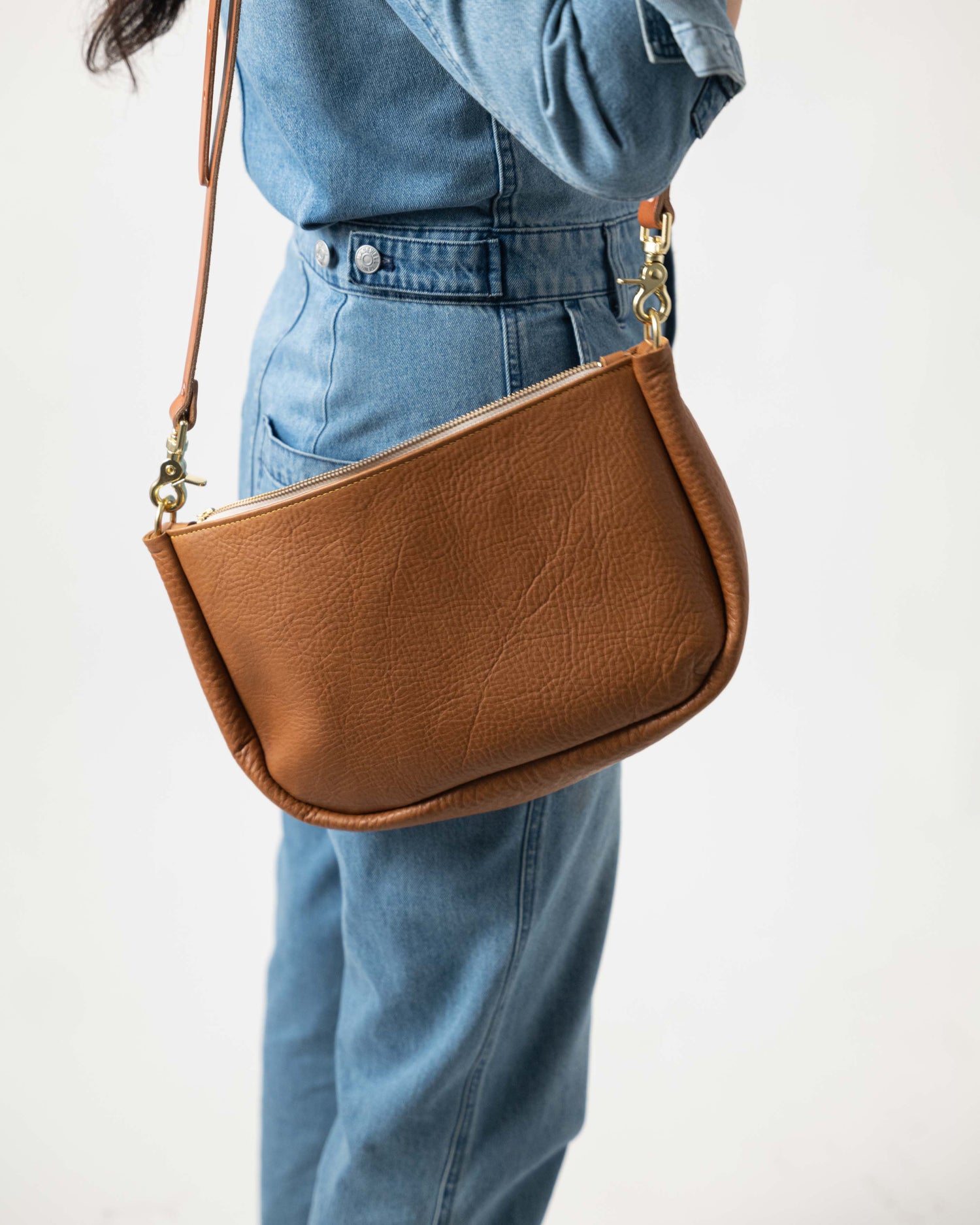 Scratch-and-Dent Cognac Cypress Crossbody Bag