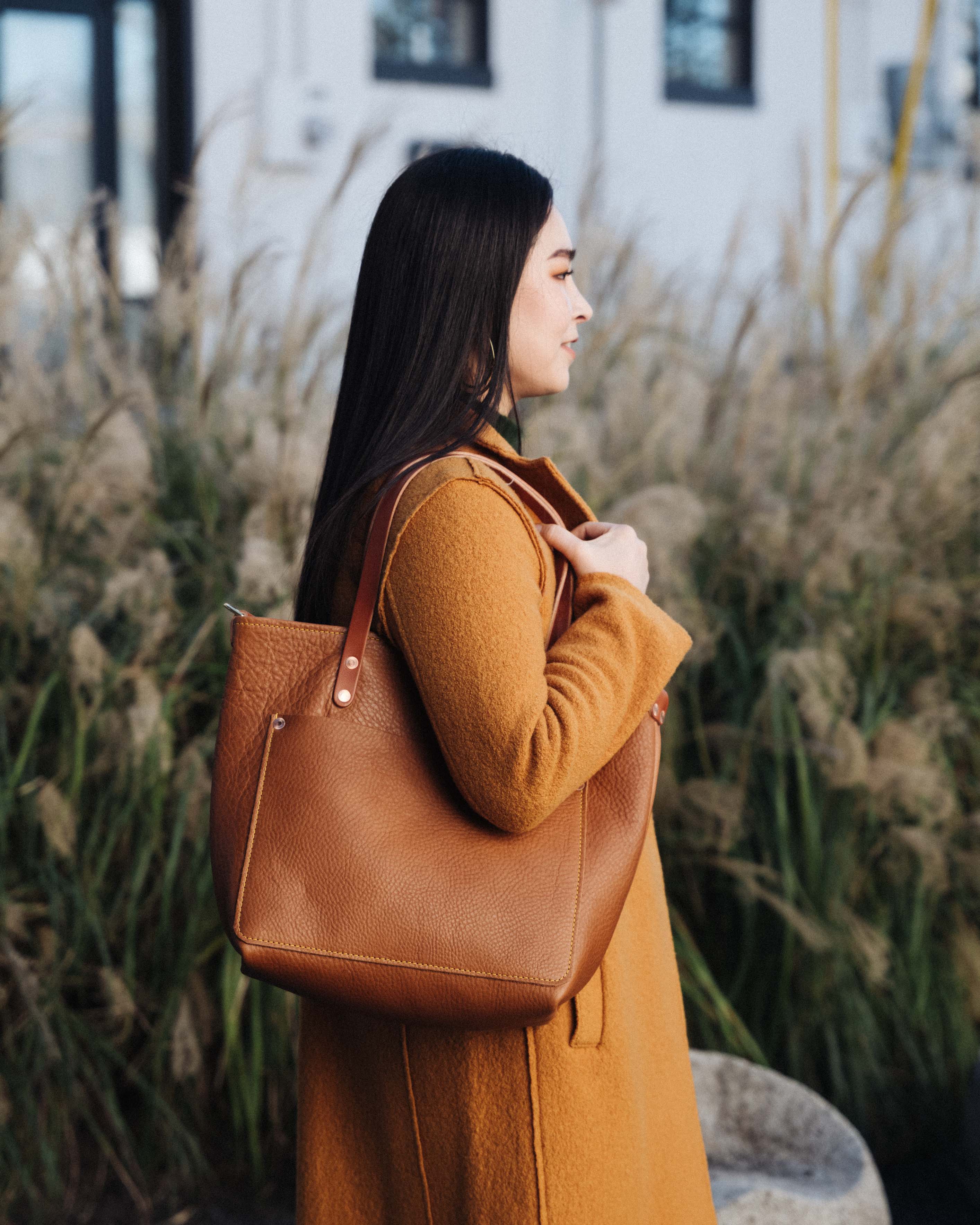 Scratch-and-Dent Cognac Cypress Travel Tote