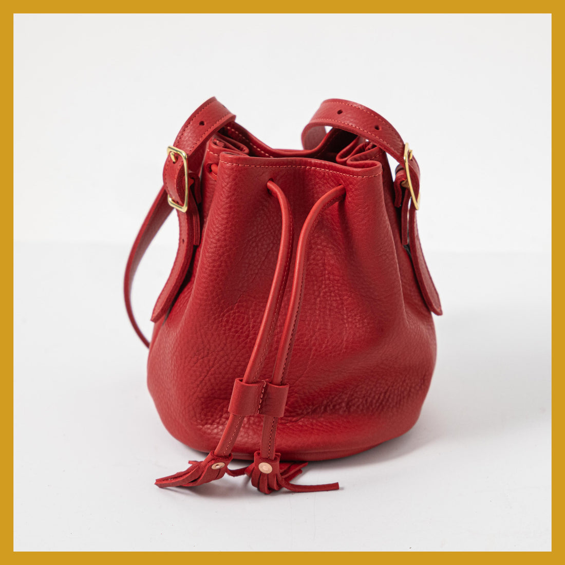 Scratch-and-Dent Red Cypress Bucket Bag