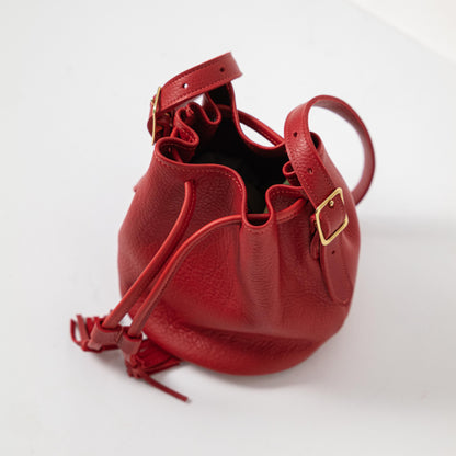 Scratch-and-Dent Red Cypress Bucket Bag