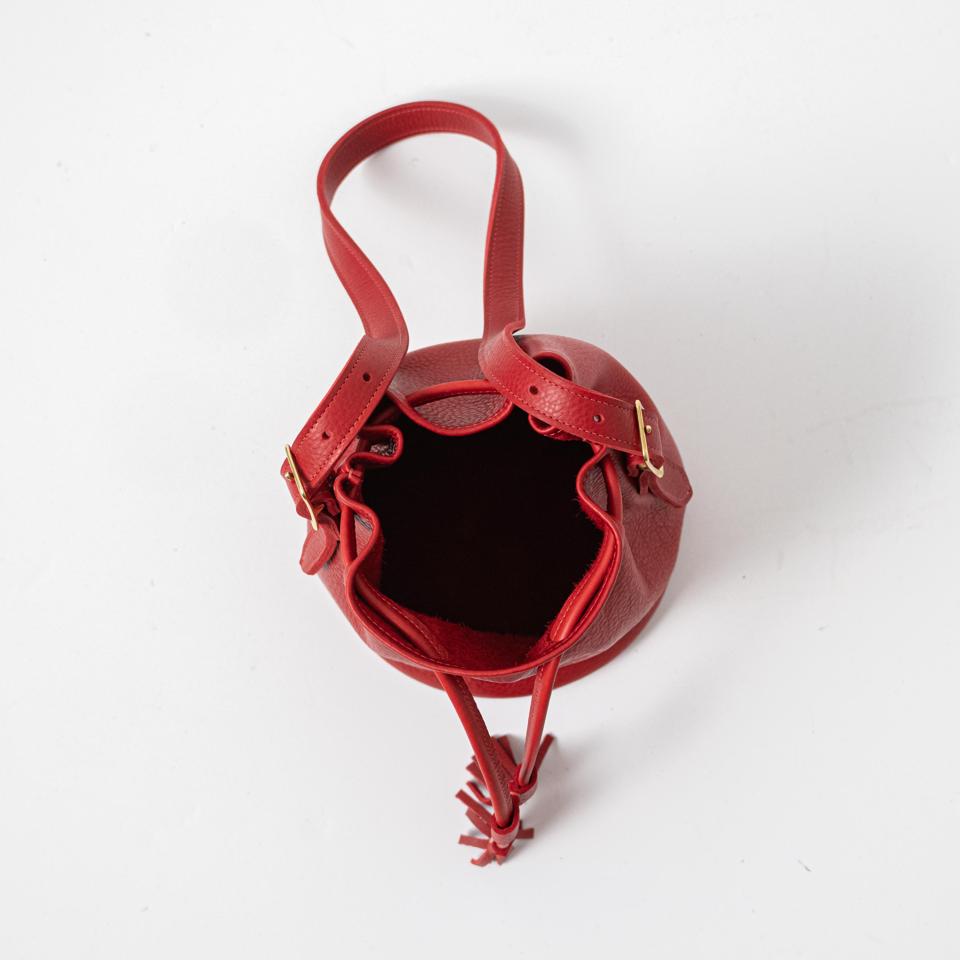 Scratch-and-Dent Red Cypress Bucket Bag