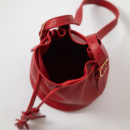 Scratch-and-Dent Red Cypress Bucket Bag