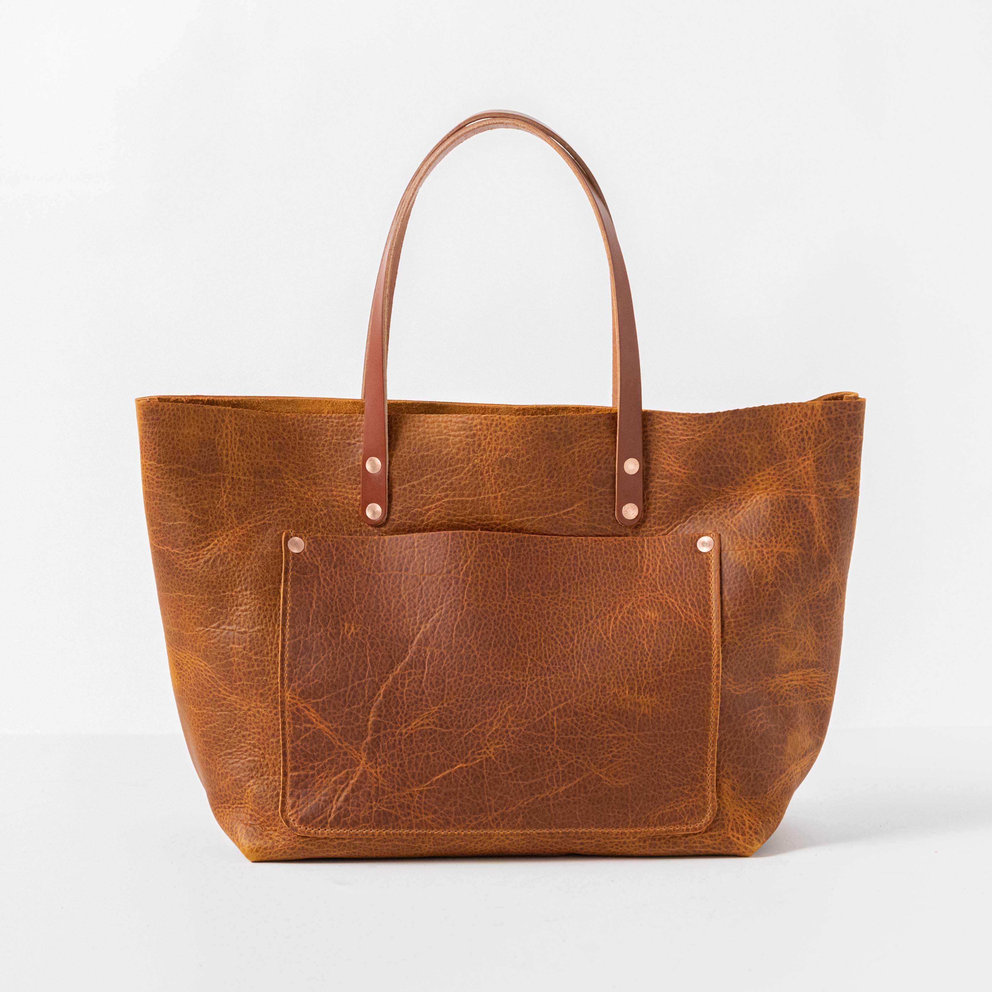 Market Tote Bags | Large Leather Tote Bags made in the USA by KMM