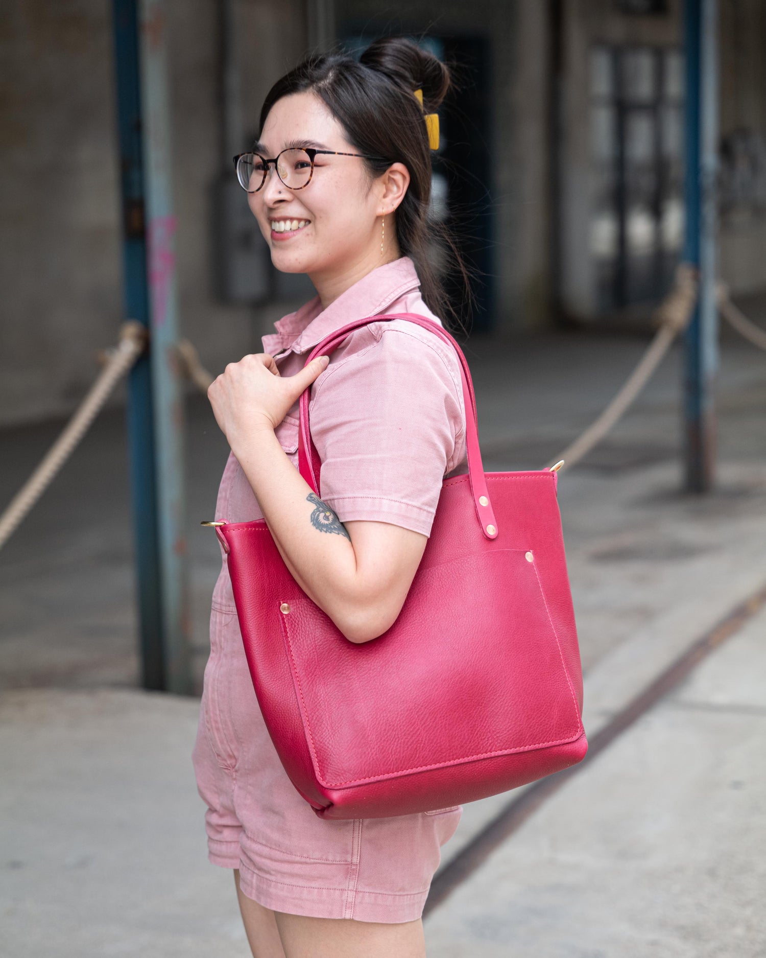 Scratch-and-dent Rose Cypress East West Travel Tote