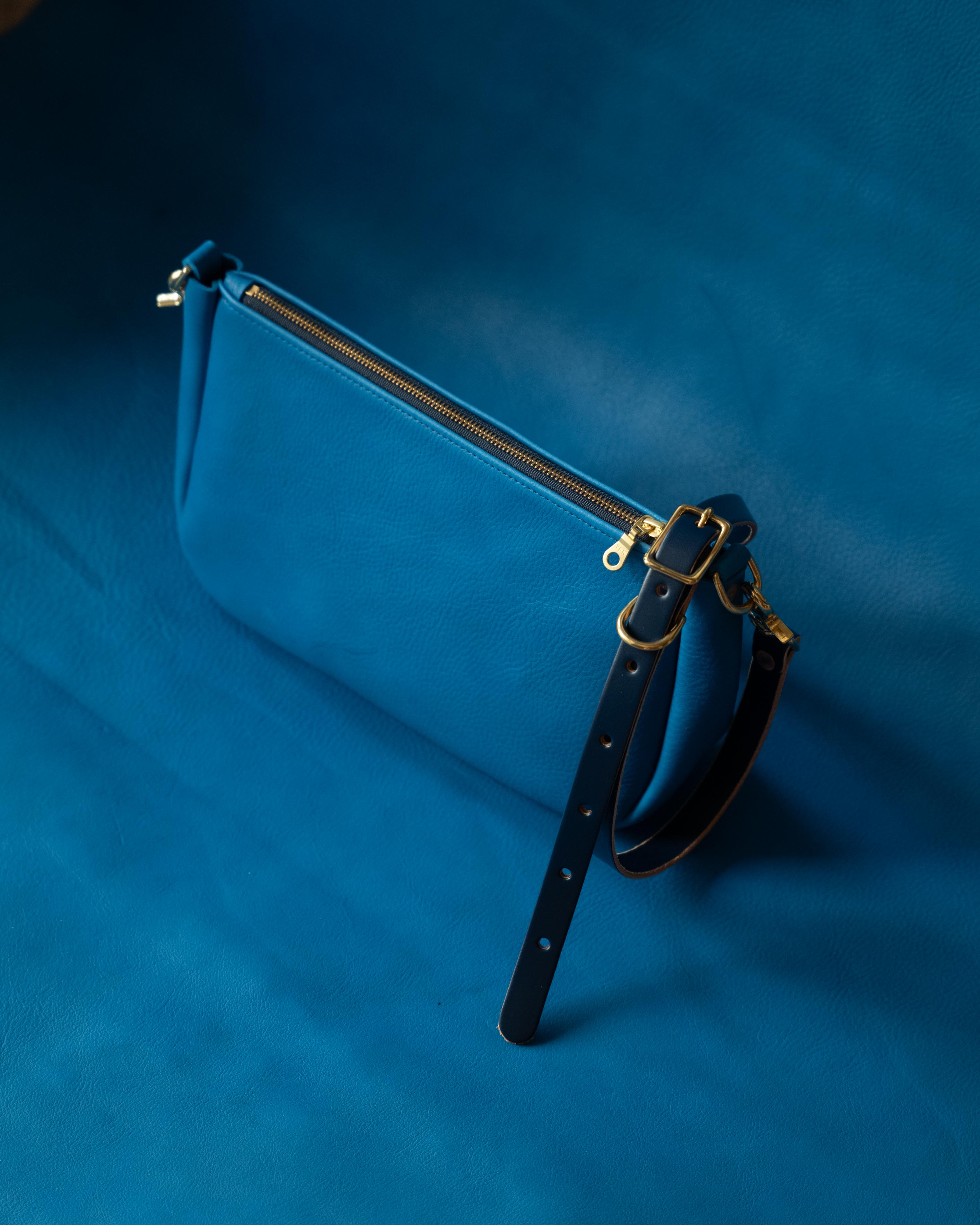 Scratch-and-Dent Cerulean Cypress Crossbody Bag