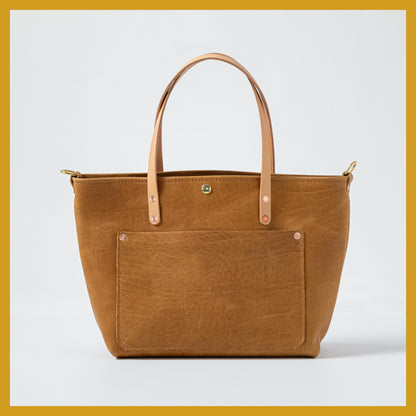 Scratch-and-Dent Natural Bison East West Travel Tote