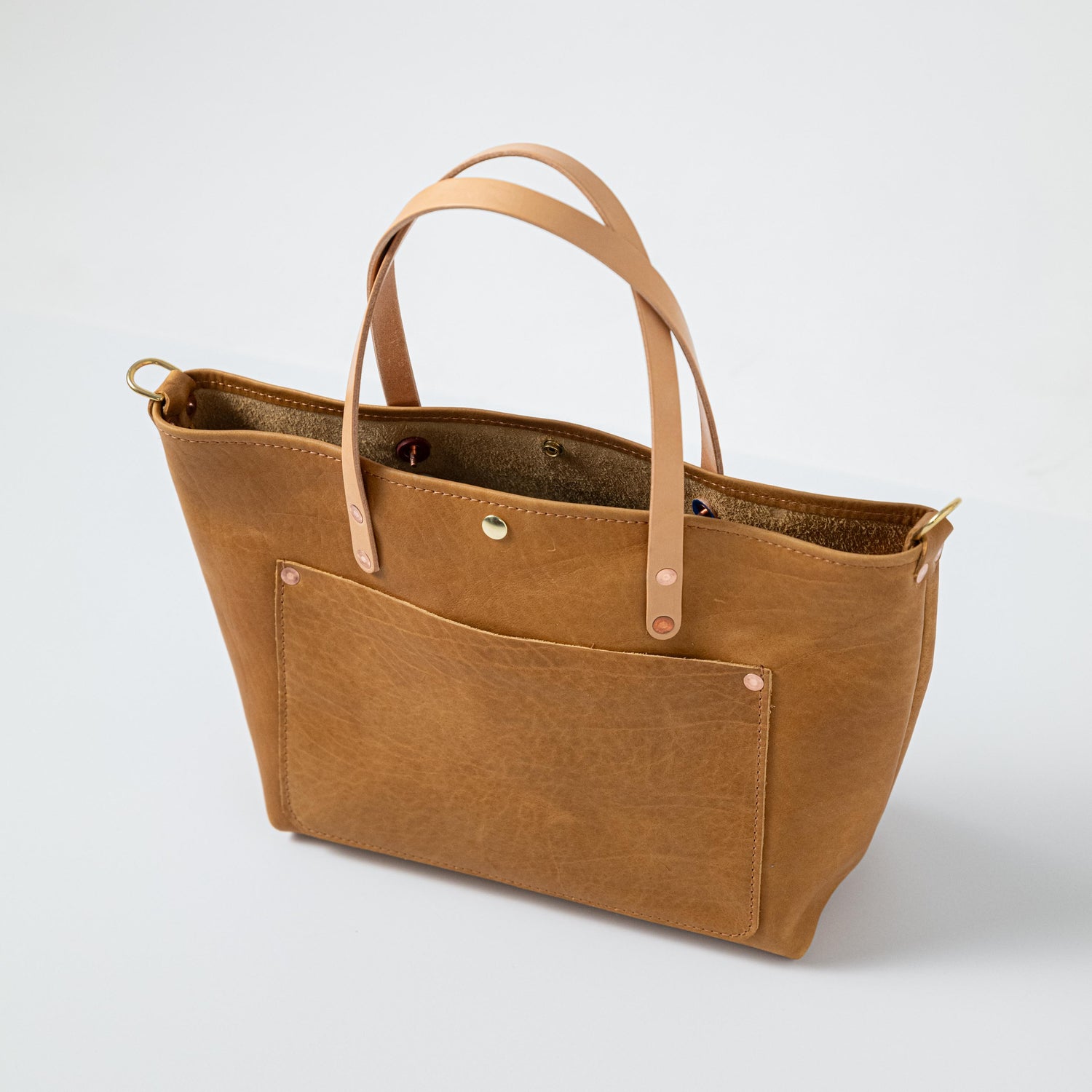 Scratch-and-Dent Natural Bison East West Travel Tote