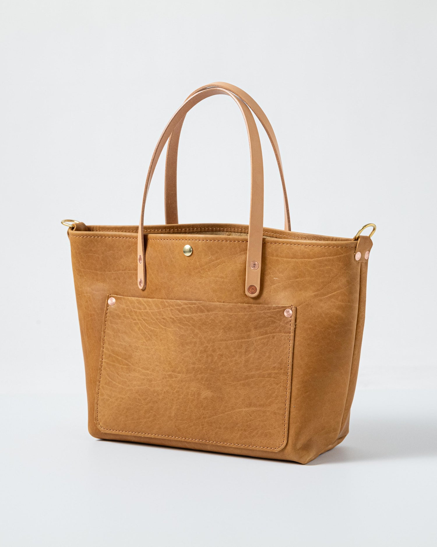 Scratch-and-Dent Natural Bison East West Travel Tote