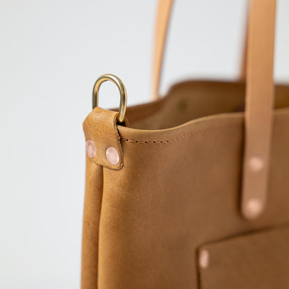 Scratch-and-Dent Natural Bison East West Travel Tote