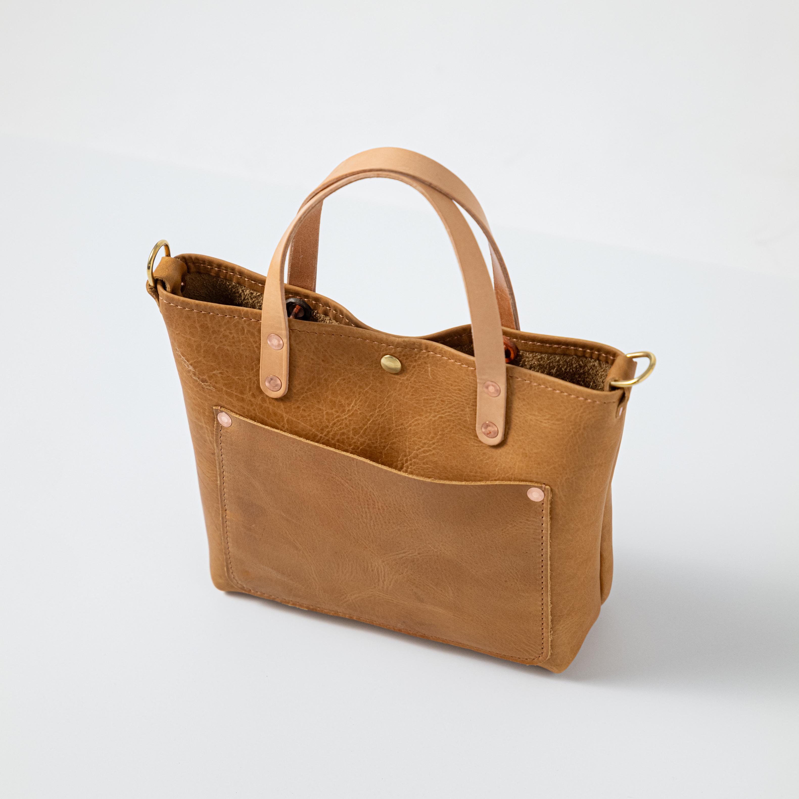 Scratch-and-Dent Natural Bison Mini Travel Tote